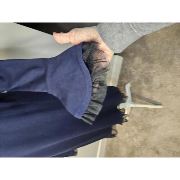 Nwt Crown & Ivy Novel Navy Long Sleeve with Tulle - Picture 4 of 9